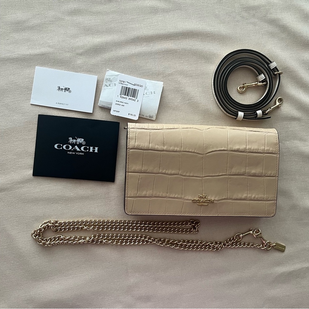 Coach Croc Embossed Hayden Crossbody